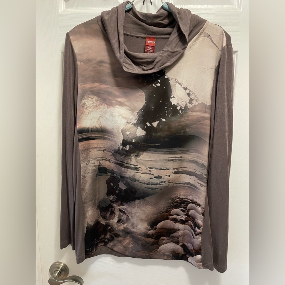 Olsen Draped Mock Neck
